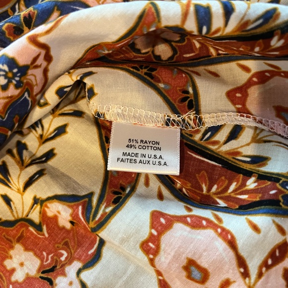 Misa Los Angeles Floral Blouse Top Women’s Size X-Small - Picture 5 of 6